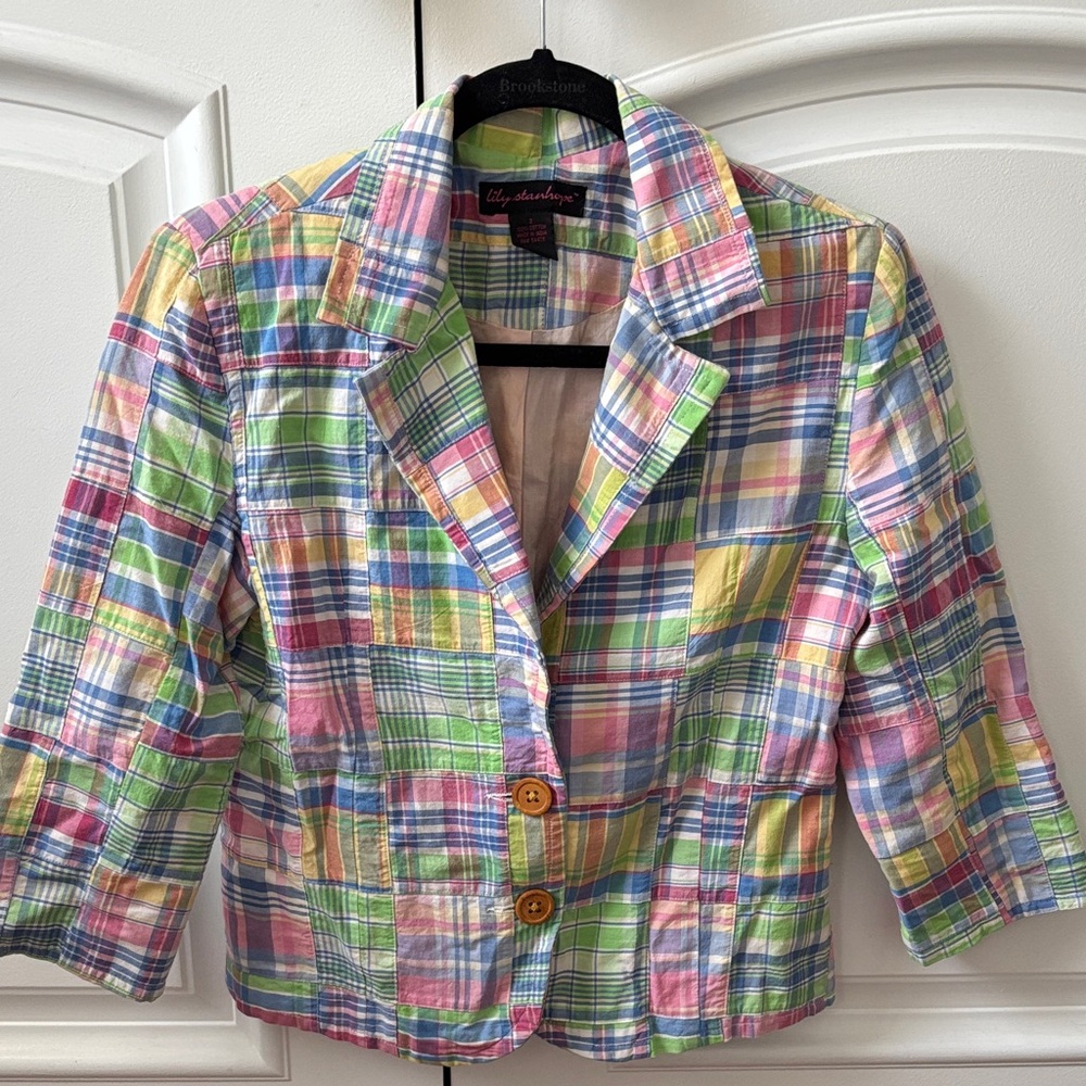 Lilly Stanhope Multicolor Plaid Blazer
